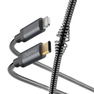 Hama Ladekabel Datenkabel USB-C zu IOS universell Knickschutz Aluminium 1,5 m