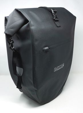 große Fahrrad Gepäckträgertasche schwarz 28 L Wasserdicht Quick-Up-System