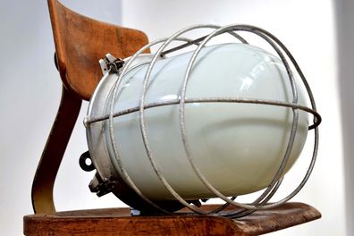 Glaskolbenlampe Fabrik Alt Antik Groß Art Deco Vintage Schiffslampe Wand- Deckenlampe