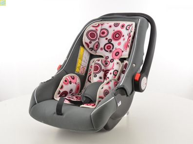 Kinderautositz Babyschale Autositz schwarz/ weiß/ pink Gruppe 0 + , 0-13 kg