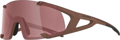 Alpina Sonnenbrille Hawkeye Q-Lite Rah. brick matt, Glas sw/ rt, versp., Kat.3