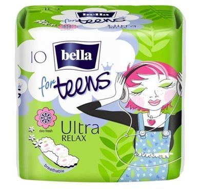 Bella Ultra Relax Flügel-Binden - Packung mit 10 Stück