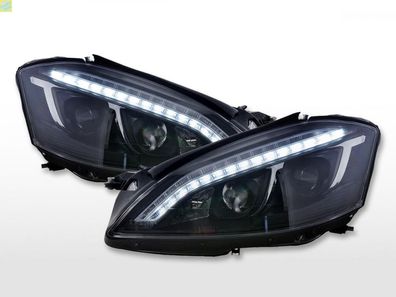 Scheinwerfer Set Daylight LED TFL-Optik Mercedes-Benz S-Klasse (221) 05-09 schwarz