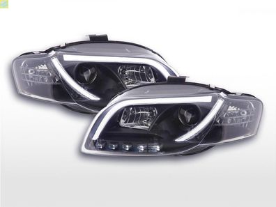 Scheinwerfer Set Daylight LED TFL-Optik Audi A4 Typ 8E 04-08 schwarz