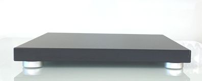 audio-IN "bASE-black25-s" / HiFi Gerätebasis schwarz / 25x25cm / Absorber silber