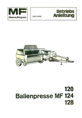 Betriebsanleitung Massey Ferguson Ballenpresse MF120, MF124, MF128