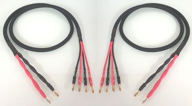audio-IN "LS30bw" / HighEnd Lautsprecherkabel bi-wiring / 1 Paar / bLACK