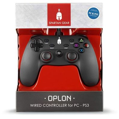 PS3 Controller Spartan Gear Oplon wired black PC compatible - Diverse - (Sonderar...