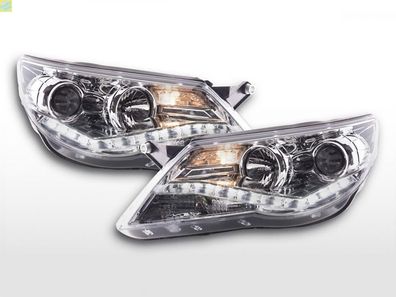 Scheinwerfer Set Daylight LED Tagfahrlicht VW Tiguan 07-11 chrom