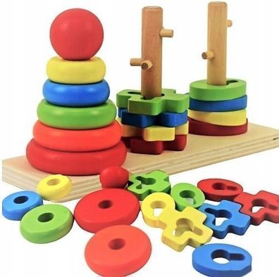 Montessori Holz Logik und Geschicklichkeit Puzzle Sorter