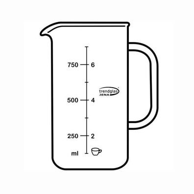Trendglas Jena Ersatzglas für 8 Tassen Kaffeebereiter