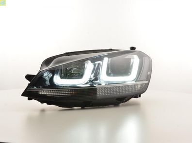 Scheinwerfer Set Daylight LED Tagfahrlicht VW Golf 7 ab 2012 schwarz/ chrom
