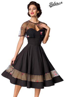 Belsira - Vintage-Kleid mit Cape - (2XL,3XL, L, M, S,
