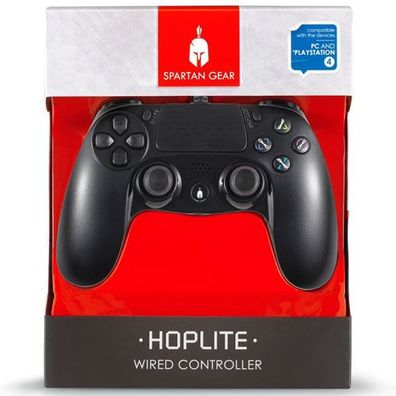 PS4 Controller Spartan Gear Hoplite wired black kompatibel mit PC und PS-4 - Diver...