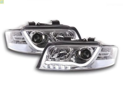 Scheinwerfer Set Daylight LED Tagfahrlicht Audi A4 Typ 8E 01-04 chrom