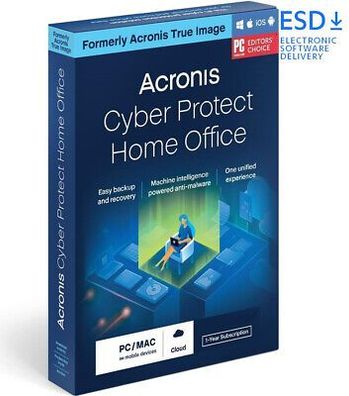 Acronis Cyber Protect Home Office Essentials|1-5 Geräte|1 Jahr|eMail|ESD