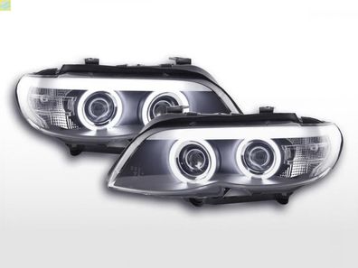 Scheinwerfer Set Xenon Daylight CCFL TFL-Optik BMW X5 E53 04-06 schwarz