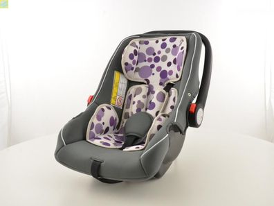 Kinderautositz Babyschale Autositz schwarz/ weiß/ lila Gruppe 0 + , 0-13 kg