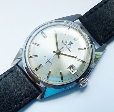 Schöne Meister Anker Classics Calendar 17Jewels Herren Vintage Armbanduhr Top Zustand