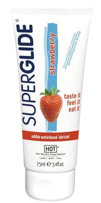 75 ml - HOT Superglide waterbased strawber. 75ml