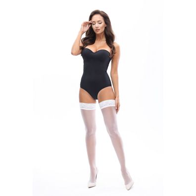 MI S305 hold up stockings white 15den - (L/ XL, S/ M,