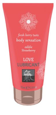 75 ml - Shiatsu Edible Love lubricant Strawberry