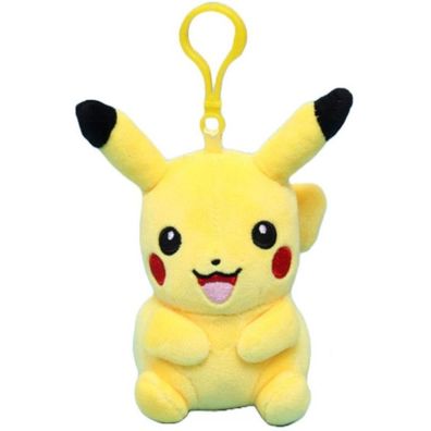 Happy Pikachu Plüsch Figur - Takara Tomy Schlüsselanhänger Pokemon Figuren ca. 12cm