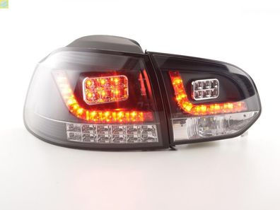 LED Rückleuchten Set VW Golf 6 Typ 1K 2008-2012 schwarz mit Led Blinker für Rechtsle