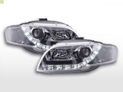 Scheinwerfer Set Daylight LED Tagfahrlicht Audi A4 Typ 8E 04-08 chrom