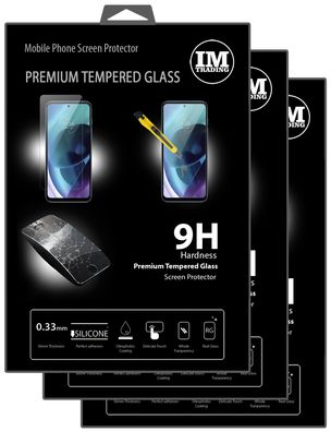 3X Schutz Glas 9H Tempered Glass kompatibel mit Motorola Moto G71 5G