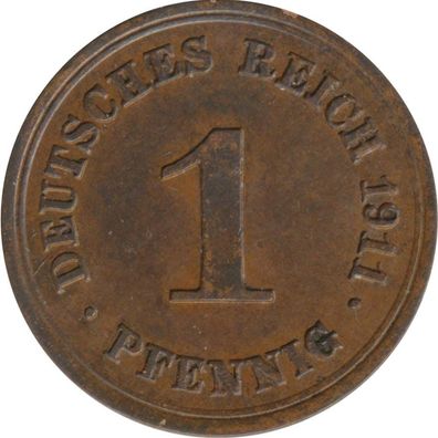 Deutsches Reich 1 Pfennig 1911 E*