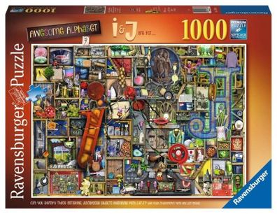 Ravensburger - Puzzle 1000 Awesome Alphabet I And J - Ravensbu... - ...