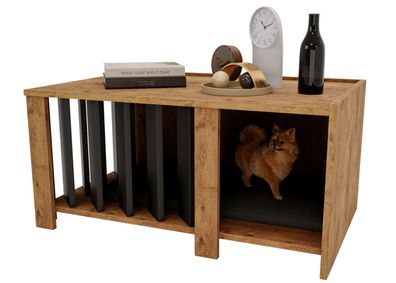 Hundehütte indoor aus Holzwerkstoff - Hundehaus Katzenhaus großräumige Hundehöhle Dog