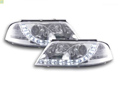 Scheinwerfer Set Daylight LED TFL-Optik VW Passat Typ 3BG 00-05 chrom für Rechtslenk