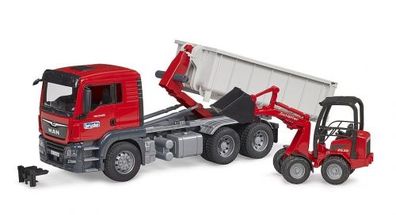 Bruder - 1:16 MAN Tgs Truck With Roll-Off Container And Schaffer Yard ...
