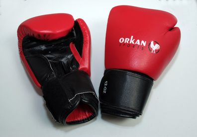Orkan Boxhandschuhe Leder rot - Gewicht: 14oz