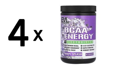 4 x BCAA Energy + Electrolytes, Grape Splash - 345g