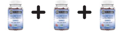 3 x Dr. Formulated Magnesium with Pre & Probiotics Gummies, Raspberry - 60 gummies