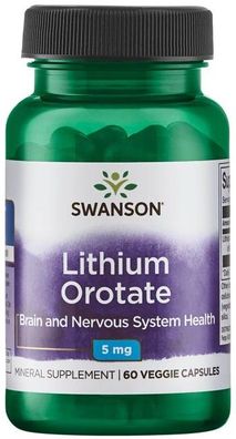 Lithium Orotate, 5mg - 60 vcaps
