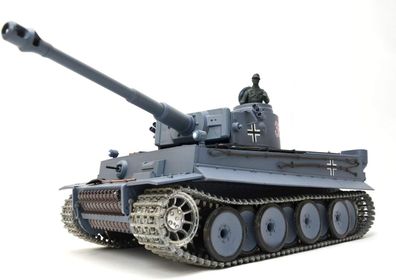 ES-TOYS RC Panzer Ferngesteuert mit Schussfunktion German Tiger I Heng Long 1:16