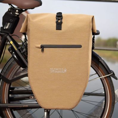 Fahrradtasche braun 28 L Wasserdicht mit Schnellverschluss Packtasche Gepäckträger...