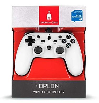 PS3 Controller Spartan Gear Oplon wired white PC compatible - Diverse - (Sonderar...