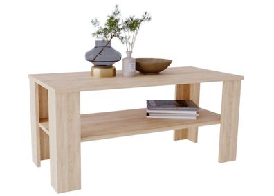 CraftPAK moderner & stabiler Couchtisch für Wohnzimmer aus Holzwerkstoff 47x51x110cm