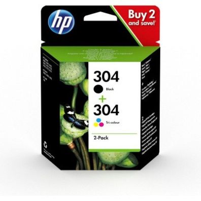 HP HP Ink No 304 HP304 HP 304 Black Schwarz + 304 Color (3JB05AE)