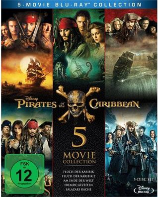 Fluch der Karibik 1-5 Collection (BR) Pirates of the Caribbean, 5Disc - Disney BGH0