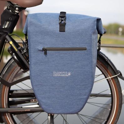 Fahrradtasche blau 28 L Wasserdicht mit Schnellverschluss Packtasche Gepäckträgert...