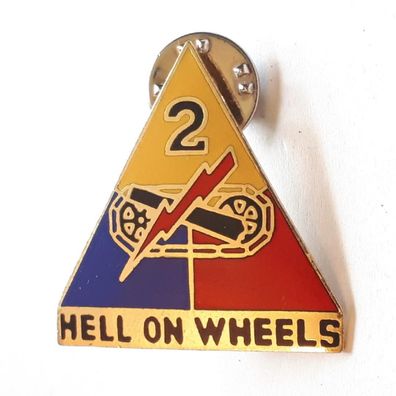 US Army Abzeichen 2nd Armored Division Unit Crest Hell on Wheels