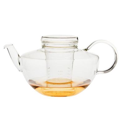 Moderne Glas Teekanne Opus mit 1,2 l Füllmenge und Laser gelochtem Glasfilter