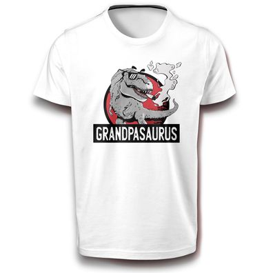 Großvater Carnotaurus T-Rex mit Zigarre Dinosaurier Japan Tier Reptilien Opa T-Shirt