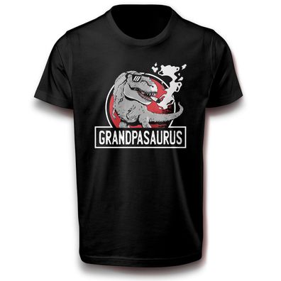 Großvater Carnotaurus T-Rex mit Zigarre Dinosaurier Japan Tier Reptilien Fun T-Shirt